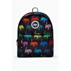 Image of Hype Wall Graffiti Logo Drip Backpack (One Size) (Multicoloured)