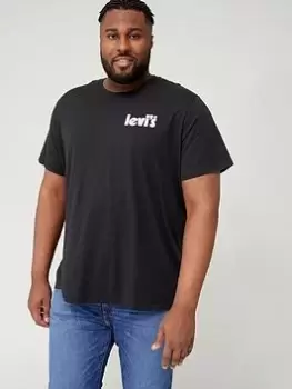 Image of Levis Big & Tall Small Logo T-Shirt - Black, Size 5XL, Men