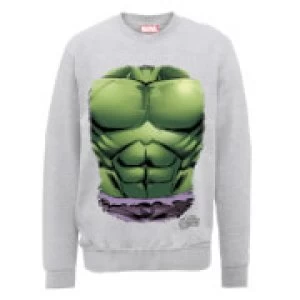 Image of Marvel Avengers Assemble Hulk Chest Sweatshirt - Grey - M