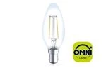 Image of Integral Candle Full Glass Omni-Lamp 2W 25W 2700K 230lm B15 Non-Dimmable 330 deg Beam Angle