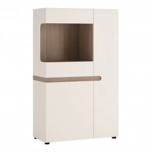 Image of Exton 2 Door Low Display Cabinet - White Gloss
