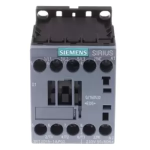 Image of Siemens SIRIUS Innovation 3RT2 3 Pole Contactor - 7 A, 230 V ac Coil, 3NO, 3 kW
