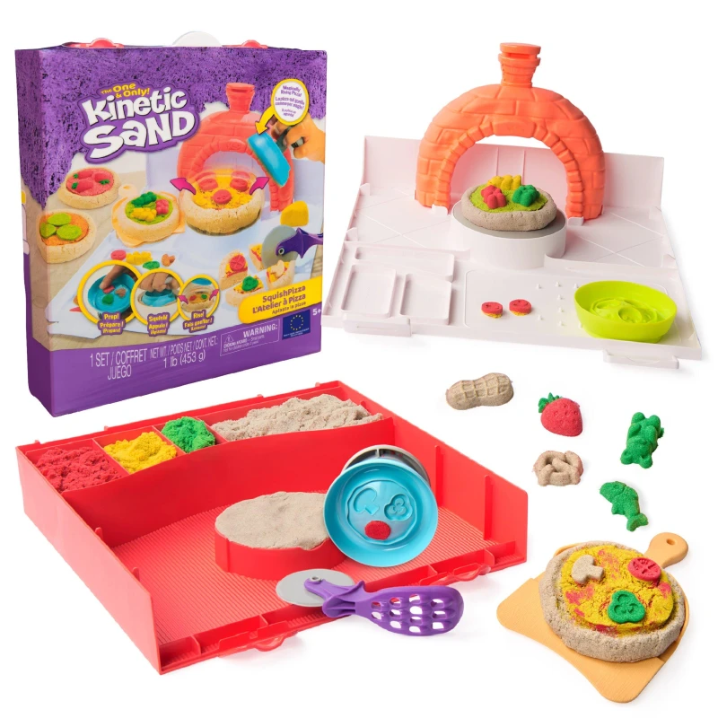 Image of Kinetic Sand Kinetic Sand Squish Pizza - Kinetic Sand Male RN41301