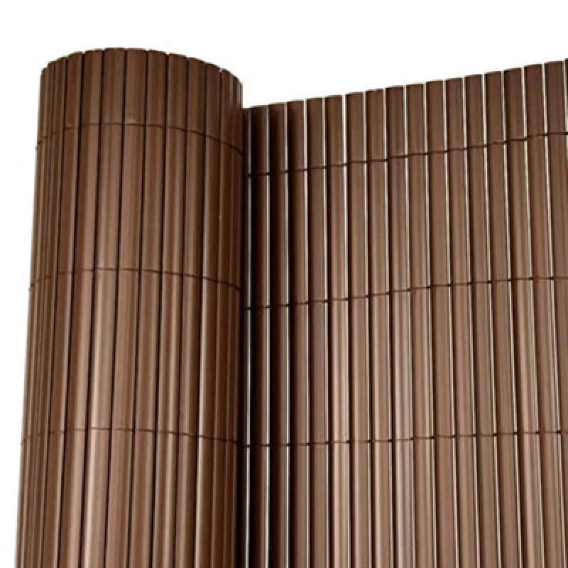 Image of Oypla 1M X 3M Brown Pvc Outdoor Garden Fencing Privacy Screen Roll