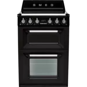 Image of Smeg Victoria TR62IBL2 60cm Electric Cooker with Induction Hob - Black - A/A Rated