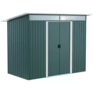 Image of Outsunny 4.4 x 8.5ft Garden Shed Outdoor Storage Tool Organizer w/ Double Sliding Door