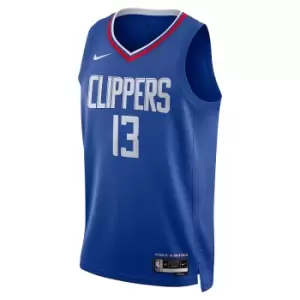 Image of Nike Nba Los Angeles Clippers Dri-fit Icon Swingman Jersey Paul George, Rush Blue/george Paul