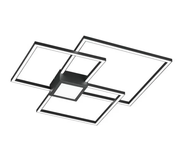 Image of Hydra Modern 38W LED Semi Flush Light Anthracite 3000K