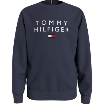 Image of Tommy Hilfiger Corp Logo Crew Neck - Navy C87