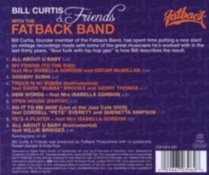 Image of Bill Curtis And Friends & The Fatback Band CD / Album