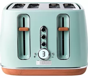 Image of Haden Dorchester 4 Slice Wide 2 Slice Toaster 201287 in Sage Green