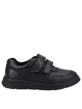 Image of Hush Puppies Ryan Snr School Shoe - Black, Size 5 Older