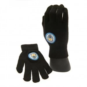 Image of Manchester City FC Knitted Junior Gloves