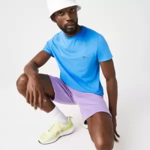 Image of Lacoste Mens Crew Neck Pima Cotton Jersey T-Shirt Size 11 - 6XL Blue