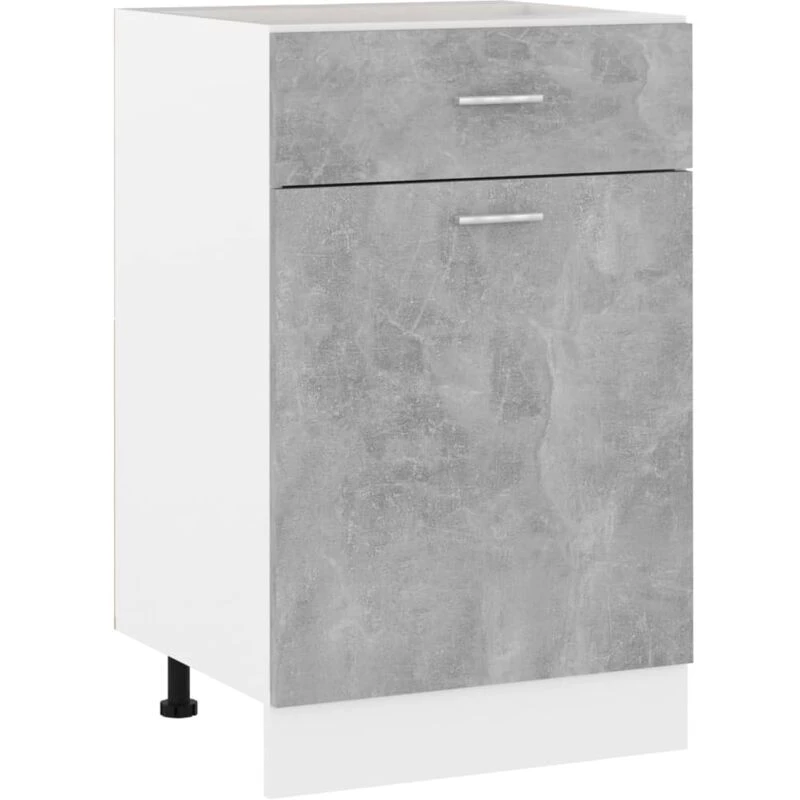Image of VIDAXL Drawer Bottom Cabinet Lyon Concrete Grey 50x46x81.5cm Engineered Wood vidaXL 8720286132111
