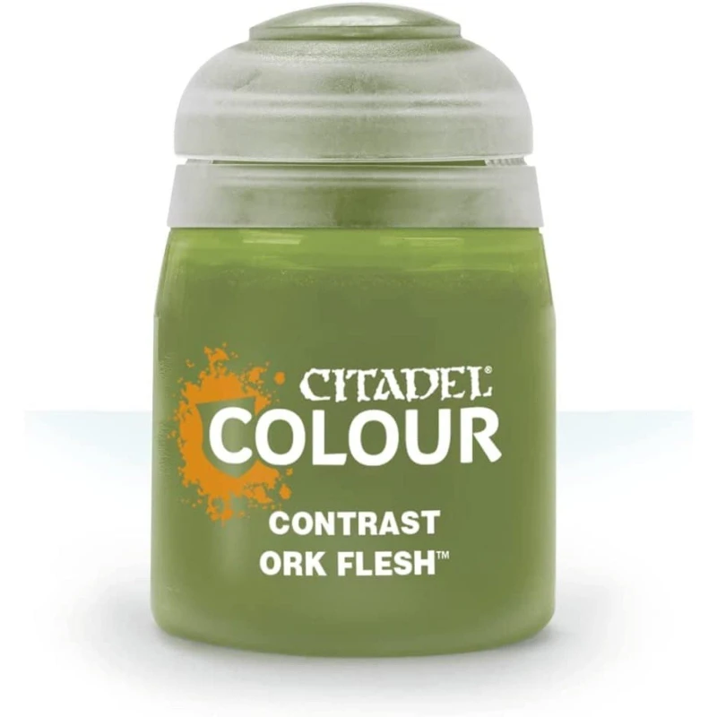 Image of Citadel Games Workshop Colour Contrast: Ork Flesh (18ml) Paint Multi