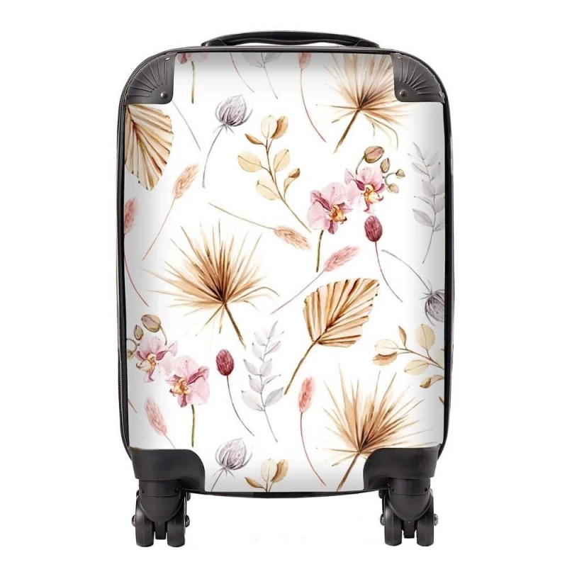 Image of Warren Reed - Designer Watercolour Orchids Suitcase Size: Medium Multicolor Unisex Medium