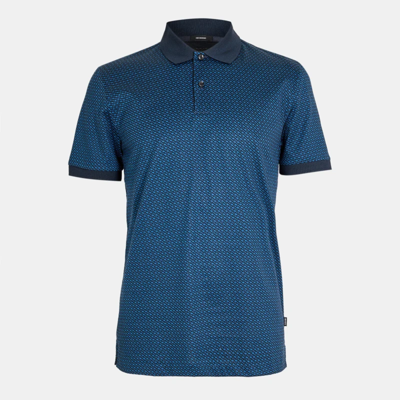 Image of Boss Mens H-Parlay 204 Short-Sleeve Tailored Fit Polo Shirt Dark Blue male Small