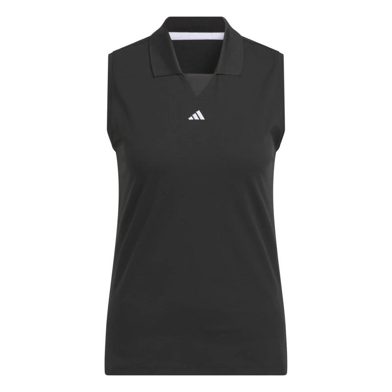 Image of adidas Sleeveless Performance Polo Shirt Black female 12 (M)