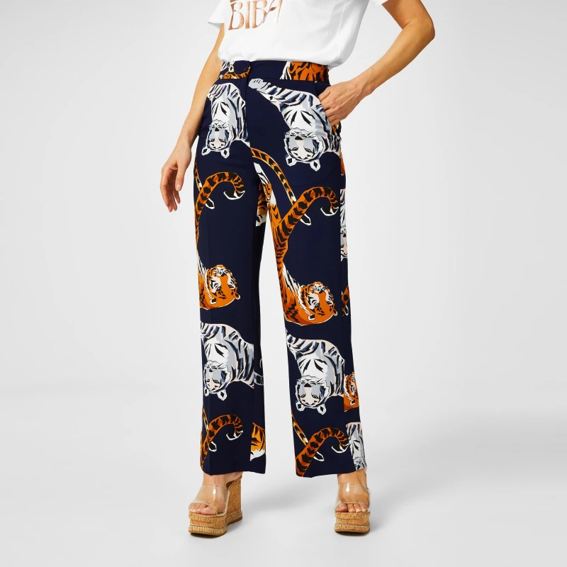 Image of Biba Biba Wide Leg Trouser Wide Leg Trousers 8 (XS) Multi 68151299310