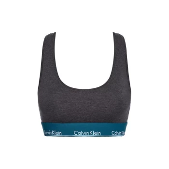 Image of Calvin Klein Modern Cotton Logo Bralette - VIJ Charcoal