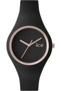 Image of Ladies Ice-Watch ice Glam Rose Gold Black small Watch ICE.GL.BRG.S.S.14