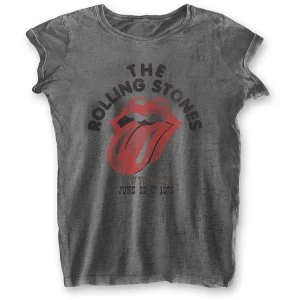 Image of The Rolling Stones - New York City 75 Ladies Small T-Shirt - Grey