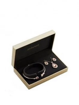 Image of Jon Richard Rose Gold Plated Pink Pear Trio Set