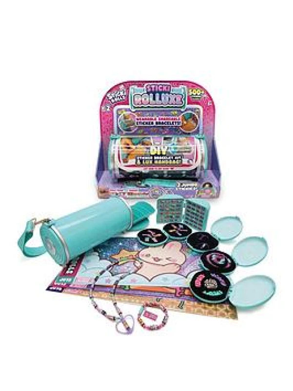 Image of Sticki Rolls Sticki Rolluxe Series 2 - Glam Handbag + Craft Kit Includes 3 Jumbo Stickies Supplies for 10 Bracelets & 2 Pendants
