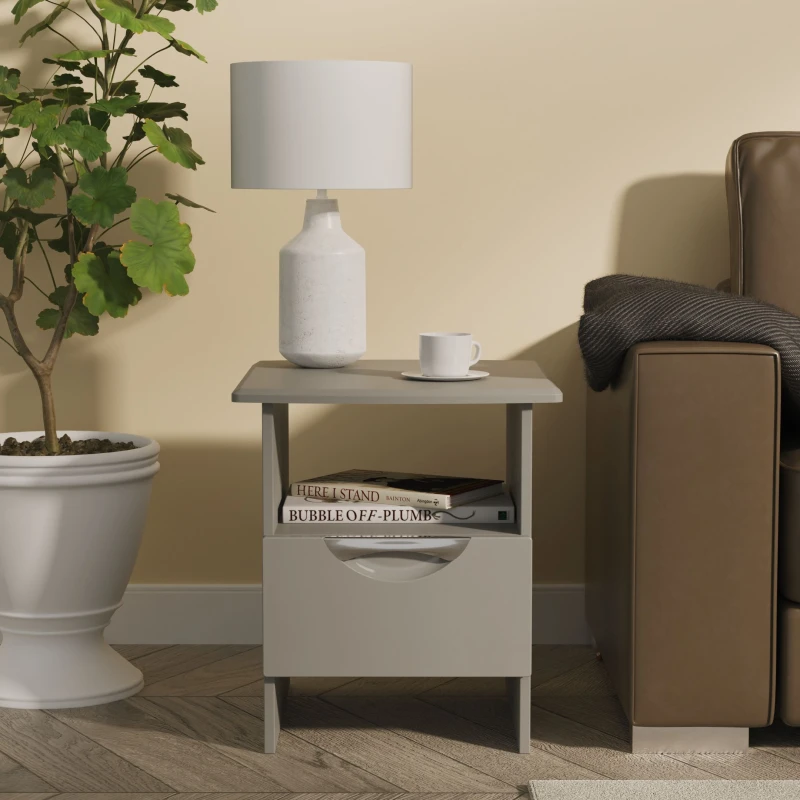 Image of Swift Alva Ready Assembled Side Table Grey Gloss WPZHL Unisex