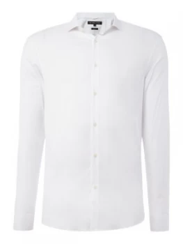 Image of Mens Michael Kors Slim fit stretch long sleeve shirt White