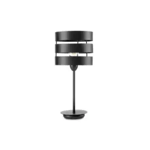 Image of Ulisse Table Lamp With Round Shade, Black