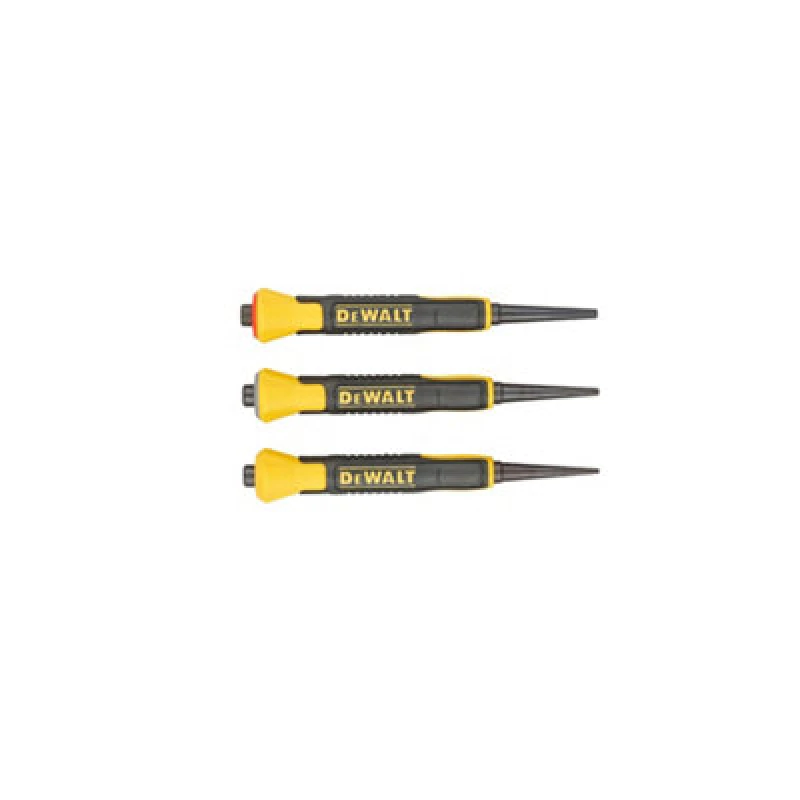 Image of BRICOLINE Bricoline - DEWALT DWHT0-58018 Bi-Material Nail Punch Set, 3 Piece DHT058018 aw-DWHT0-58018