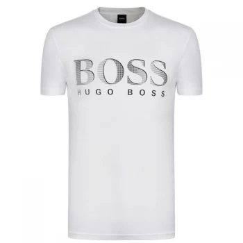 Image of Hugo Boss Crew Neck Large Logo T-Shirt Natural Size L Men