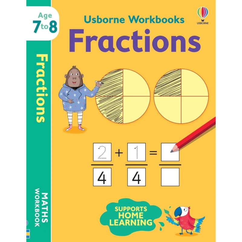 Image of Holly Bathie Usborne Workbooks Fractions 7-8 Book Multi unisex