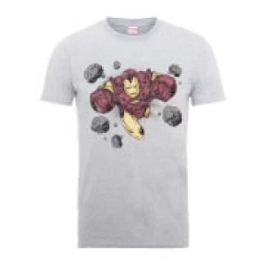 Image of Marvel Comics Iron Man Rocks Mens Grey T-Shirt - M