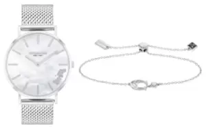 Image of Coach 14000084 Womens Perry Gift Set Mother-of-Pearl Watch