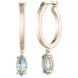 Image of Ladies Lauren Ralph Lauren Base metal PE DROP HOOP-GLD/Blue MULTI