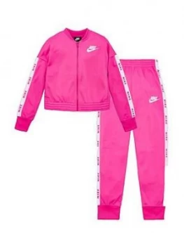 Image of Nike Sportswear Older Girls Tricot Tracksuit - Pink Size M 10-12 Years, Women