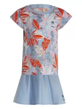 Image of adidas Sportswear Girls Disney Moana T-Shirt & Skirt Set, Pink Multi, Size 3-4 Years, Women