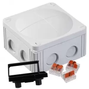 Image of Wiska COMBI Grey Polypropylene Weatherproof Junction Box With 7 Self Sealing Cable Inlets - 10110871