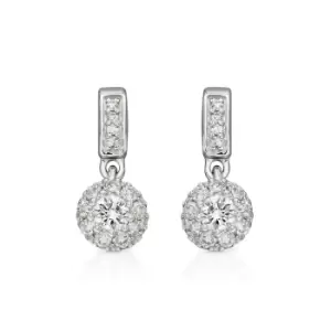 Image of JG Signature 9ct White Gold Diamond Cluster Earrings
