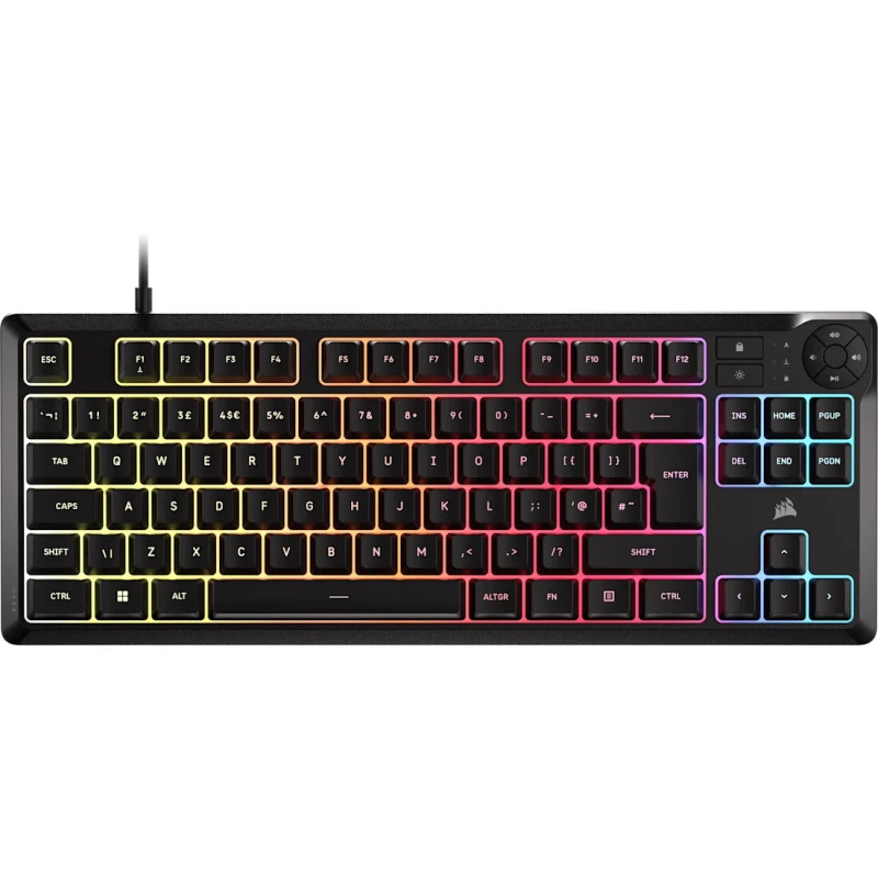 Image of CORSAIR K55 Coreu0026tradeTKL RGB Gaming Keyboard - Black 840440490494