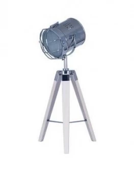 Image of Pacific Lifestyle Wood And Metal Tripod Table Lamp