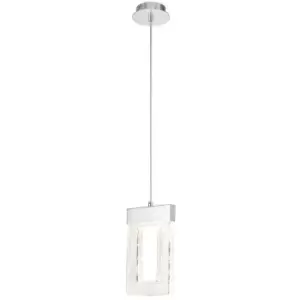 Image of Luminosa Lighting - Luminosa Pendant 2m, 1 x 4.5W LED, 3000K, 148lm, Polished Chrome, 3yrs Warranty
