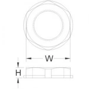 Image of Locknut M20 Polyamide Silver grey RAL 7001 KSS AGRL20GY3