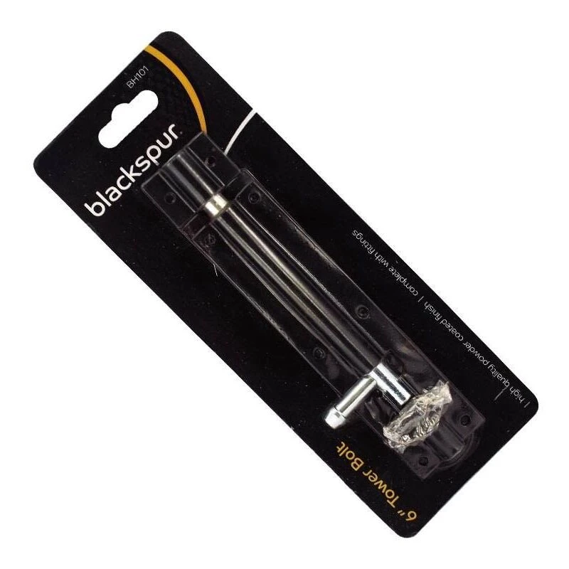 Image of Blackspur 6" Tower Bolt - Powder Coated