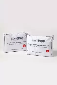 Image of Luxury White Duck Down 13.5 Tog All Seasons Duvet