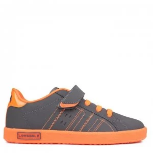 Image of Lonsdale Oval Childrens Trainers - Grey/Orange