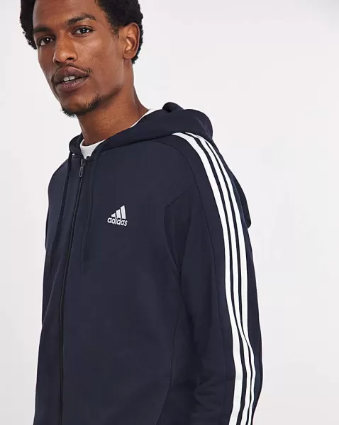 Image of adidas 3 Stripes Full Zip Hoodie